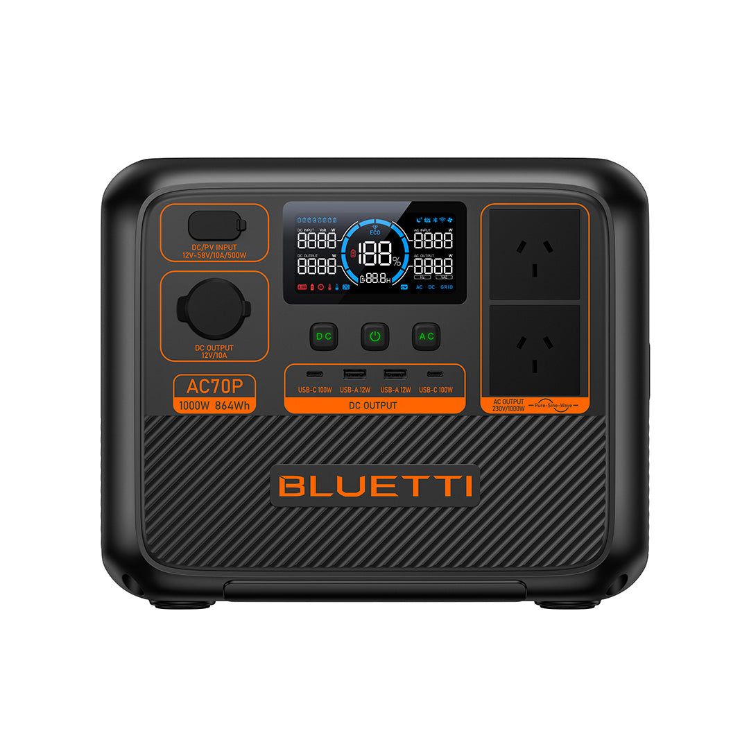 BLUETTI AC70P Portable Power Station | 1000W 864Wh