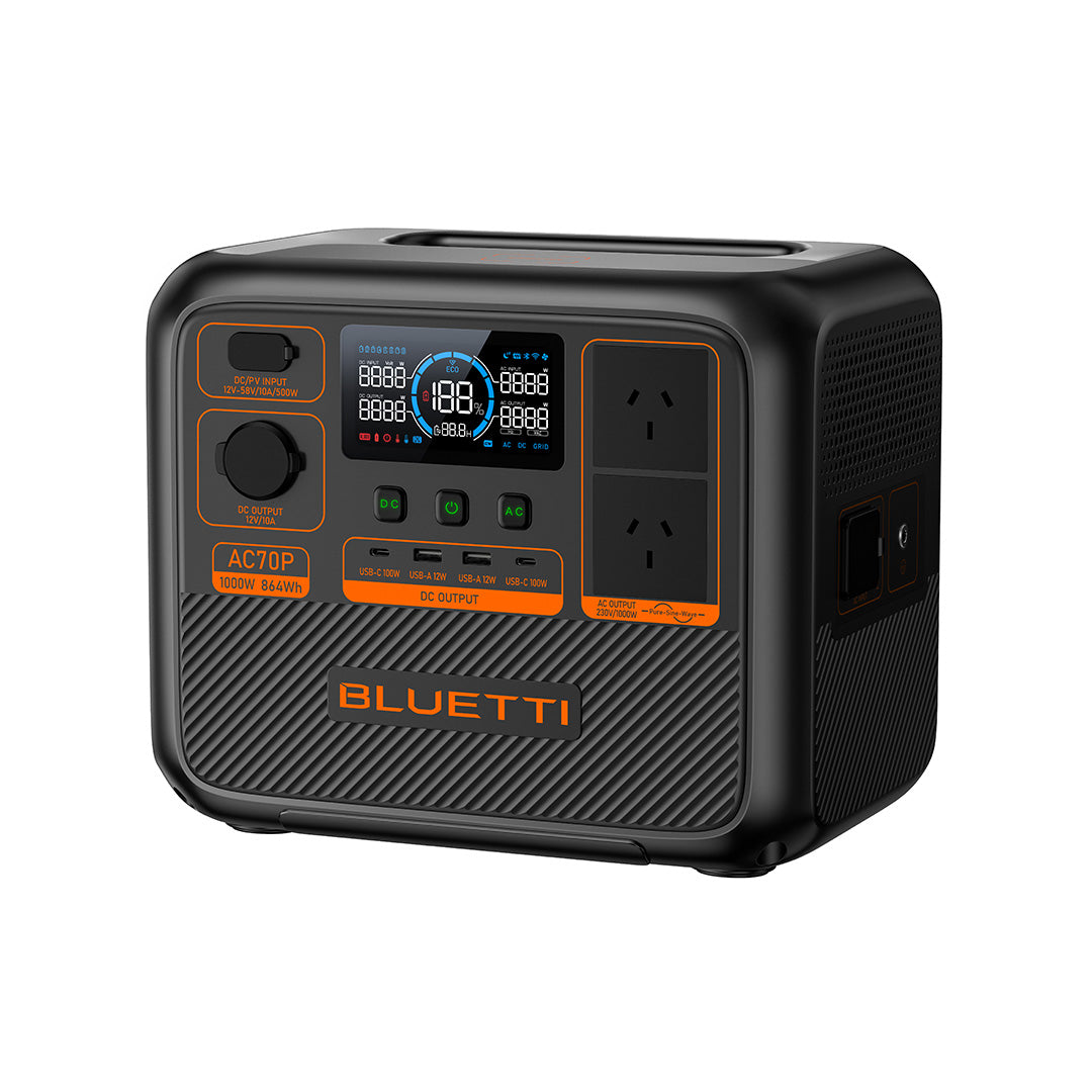 BLUETTI AC70P Portable Power Station | 1000W 864Wh