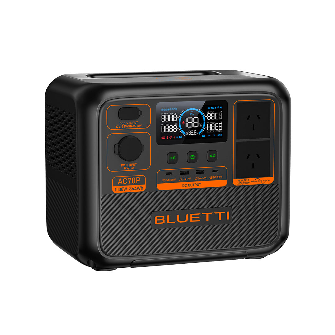 BLUETTI AC70P Portable Power Station | 1000W 864Wh